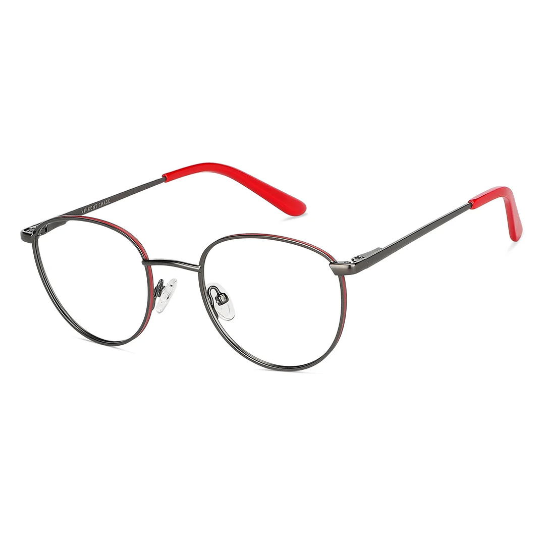 Vincent Chase Online Mid Gunmetal Full Rim Round left side