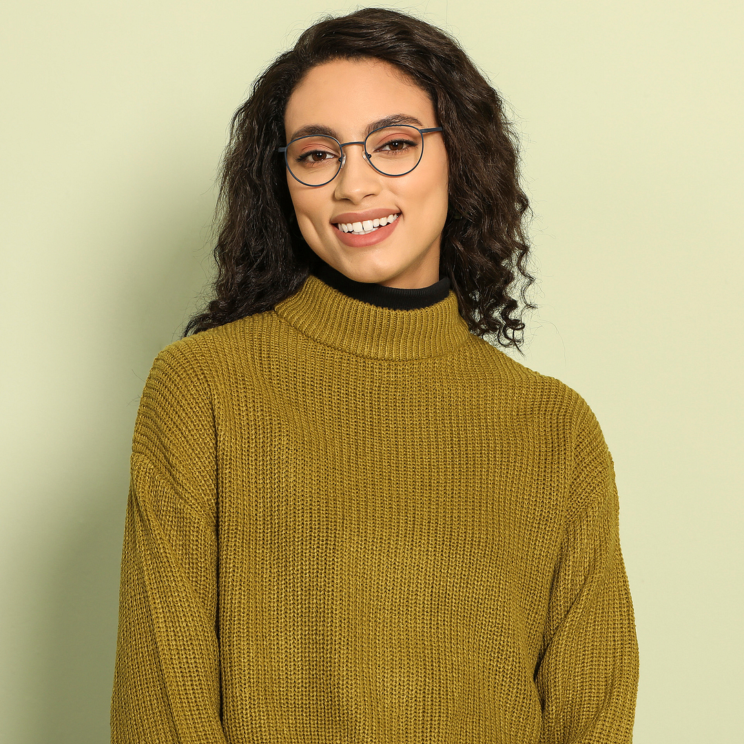 Vincent Chase Sky Blue Full Rim Round right side