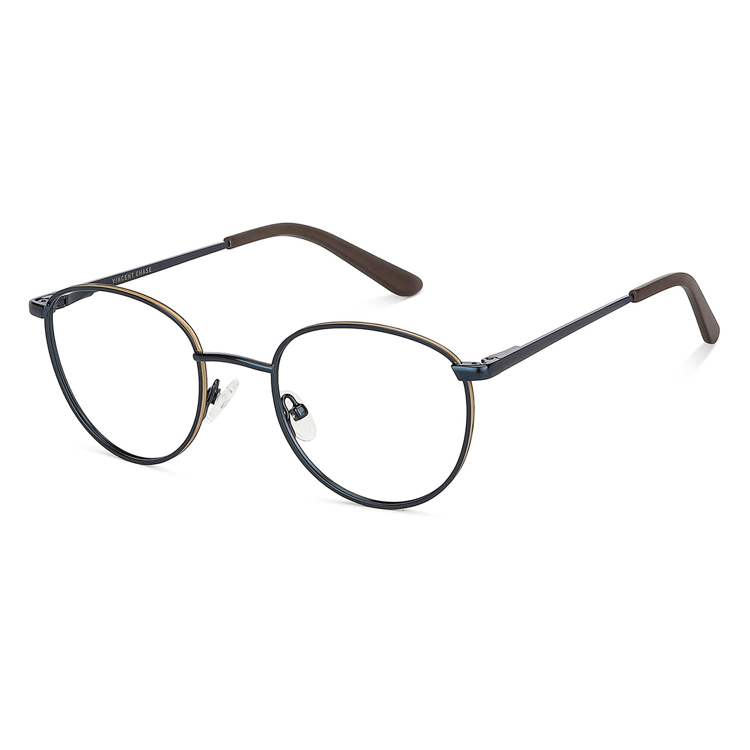 Vincent Chase Sky Blue Full Rim Round right side