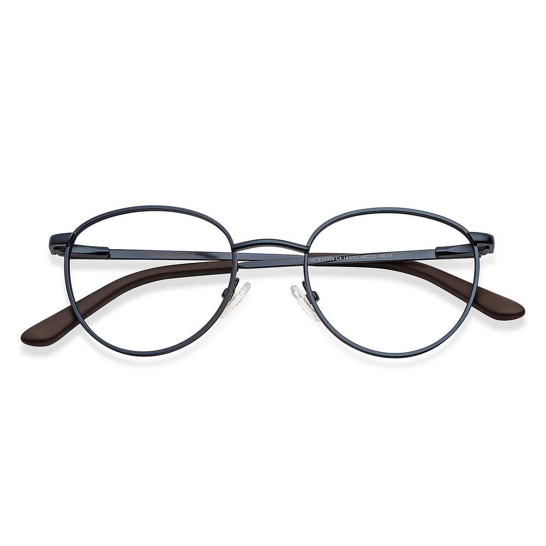 Vincent Chase Sky Blue Full Rim Round left side