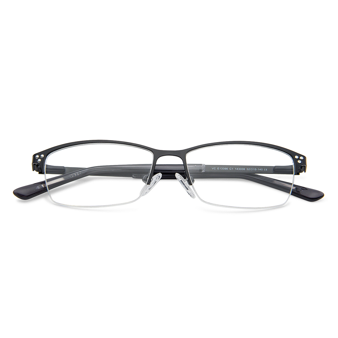 Vincent Chase Black Half Rim Rectangle left side