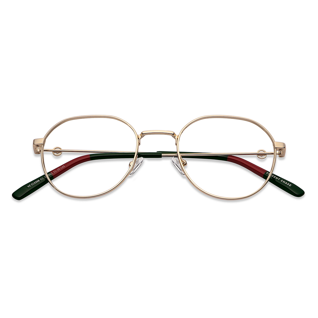 Vincent Chase Online Gold Full Rim Geometric left side
