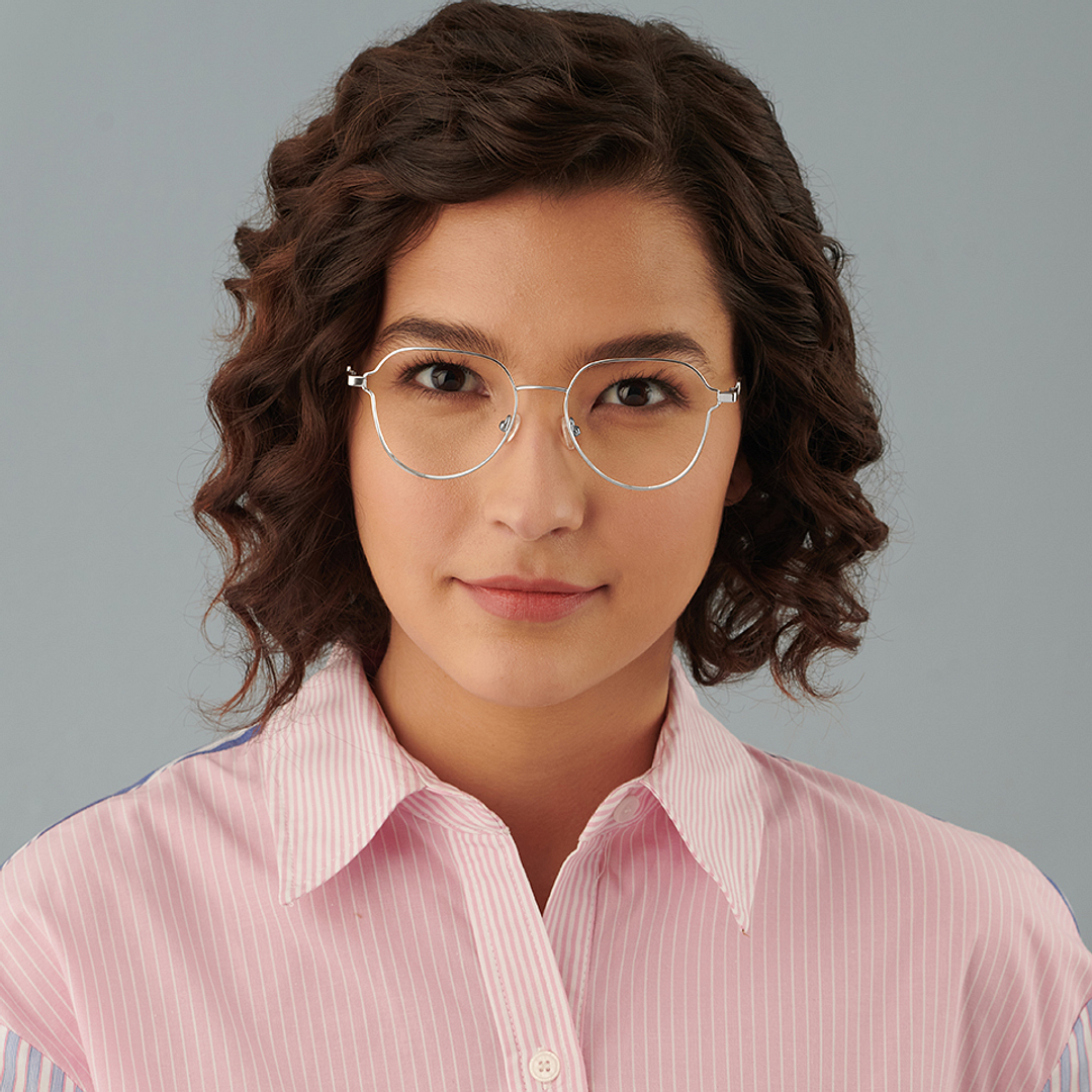 Vincent Chase Online Silver Full Rim Geometric right side