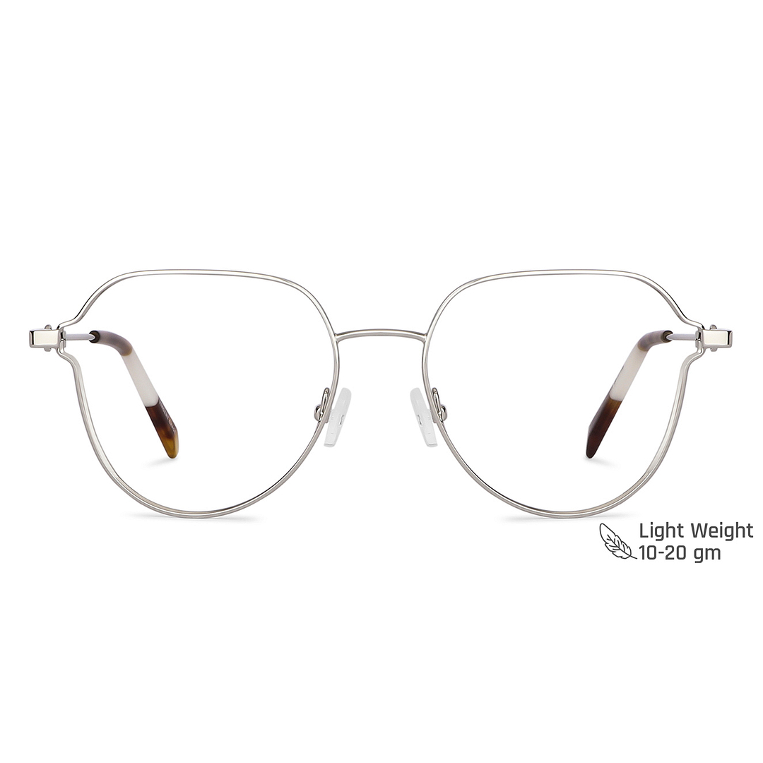 Vincent Chase Online Silver Full Rim Geometric left side