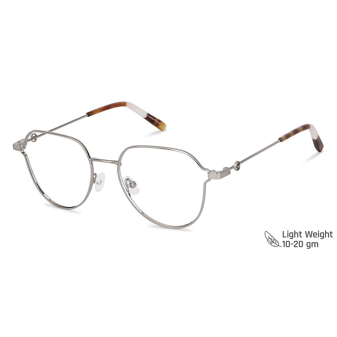Vincent Chase Online Silver Full Rim Geometric right side