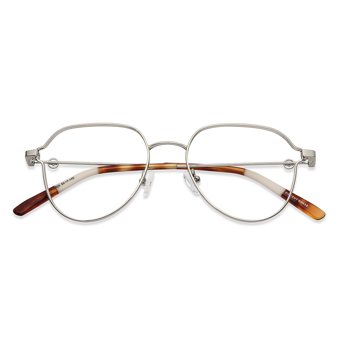 Vincent Chase Online Silver Full Rim Geometric left side