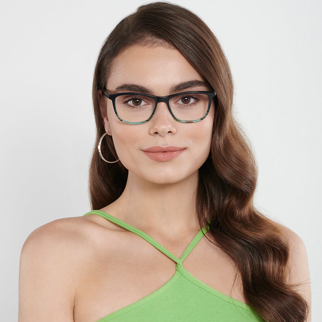 Vincent Chase Sky Blue Full Rim Rectangle right side