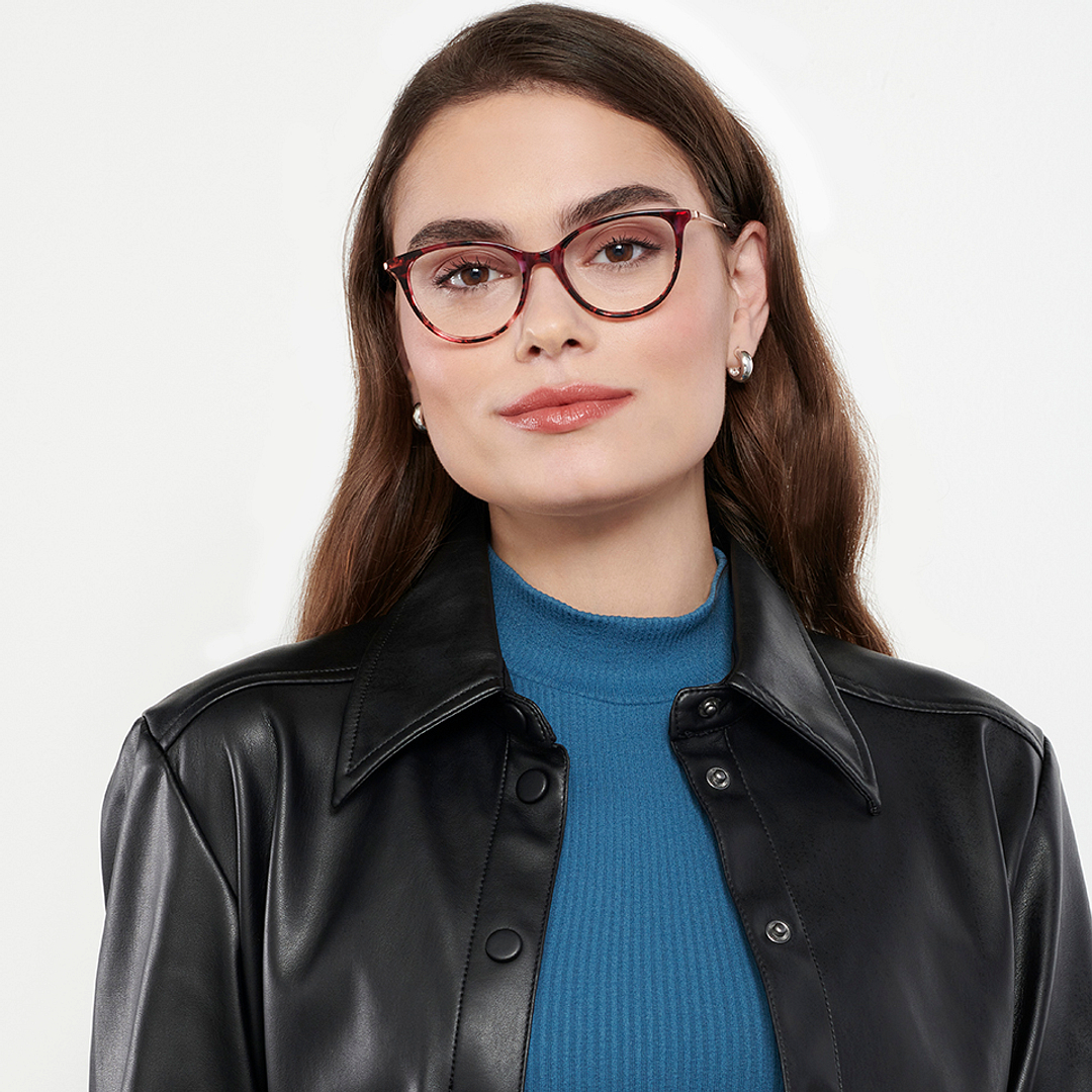 Vincent Chase Red Full Rim Cat Eye right side