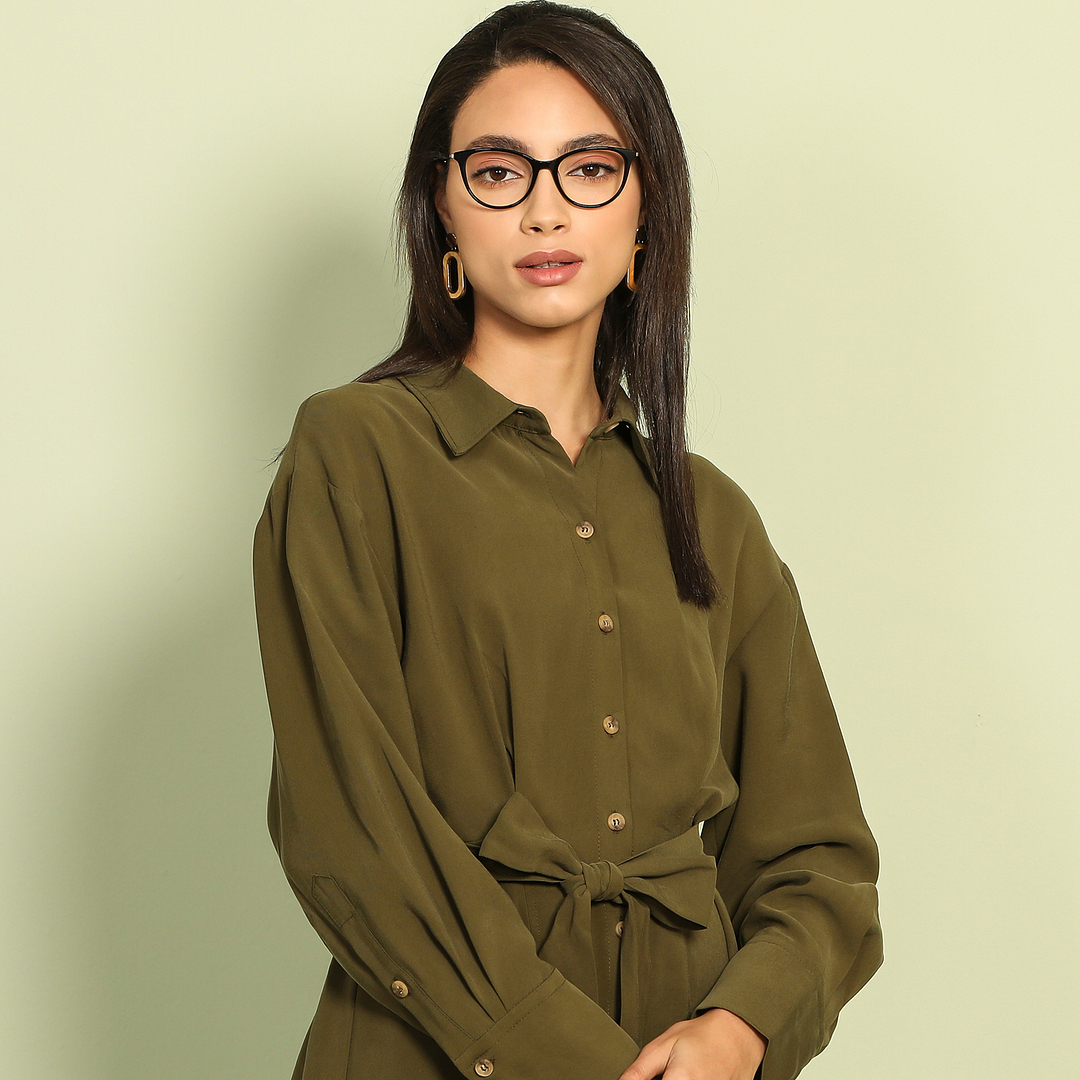 Vincent Chase Online Black Full Rim Cat Eye left side