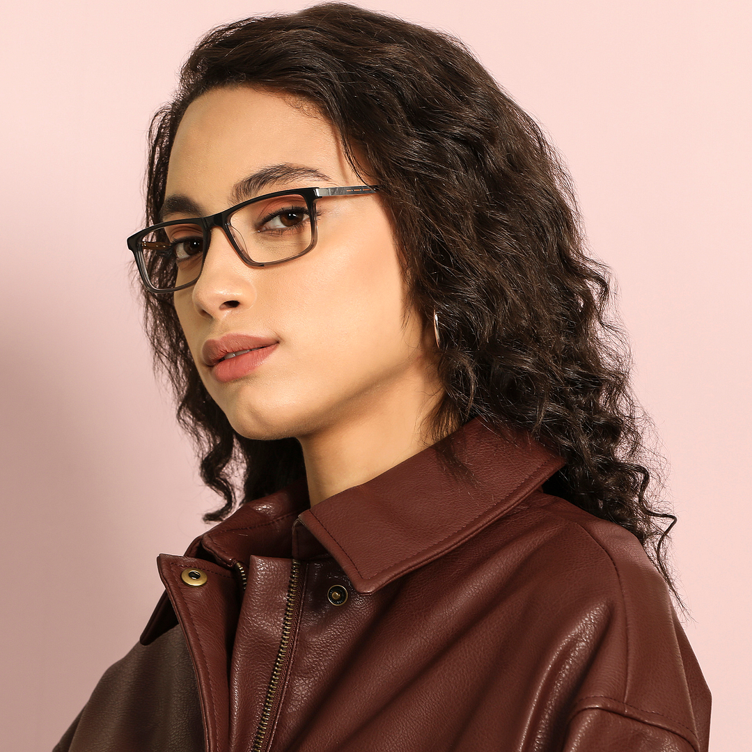 Vincent Chase Online Gray Transparent Full Rim Rectangle right side