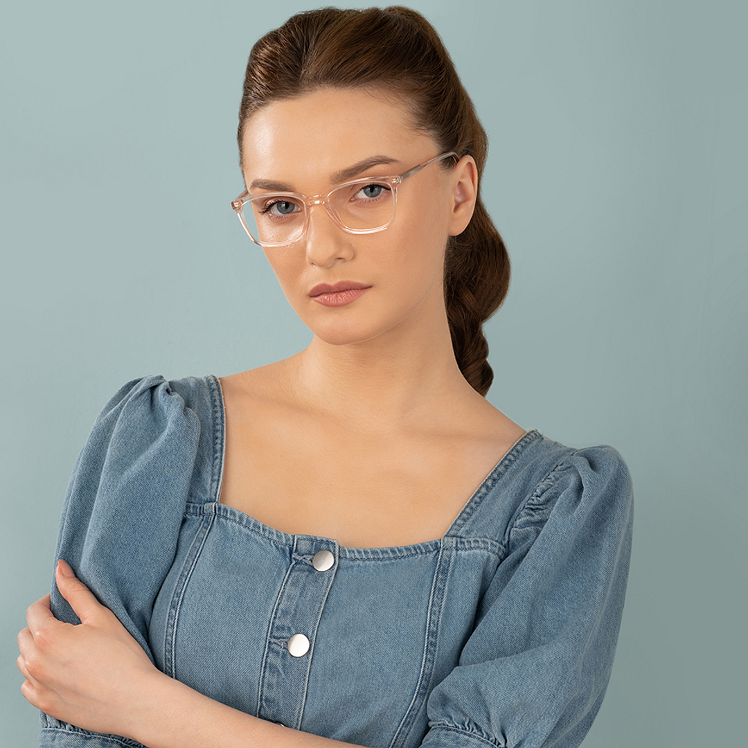 Vincent Chase Online Brown Transparent Full Rim Rectangle left side