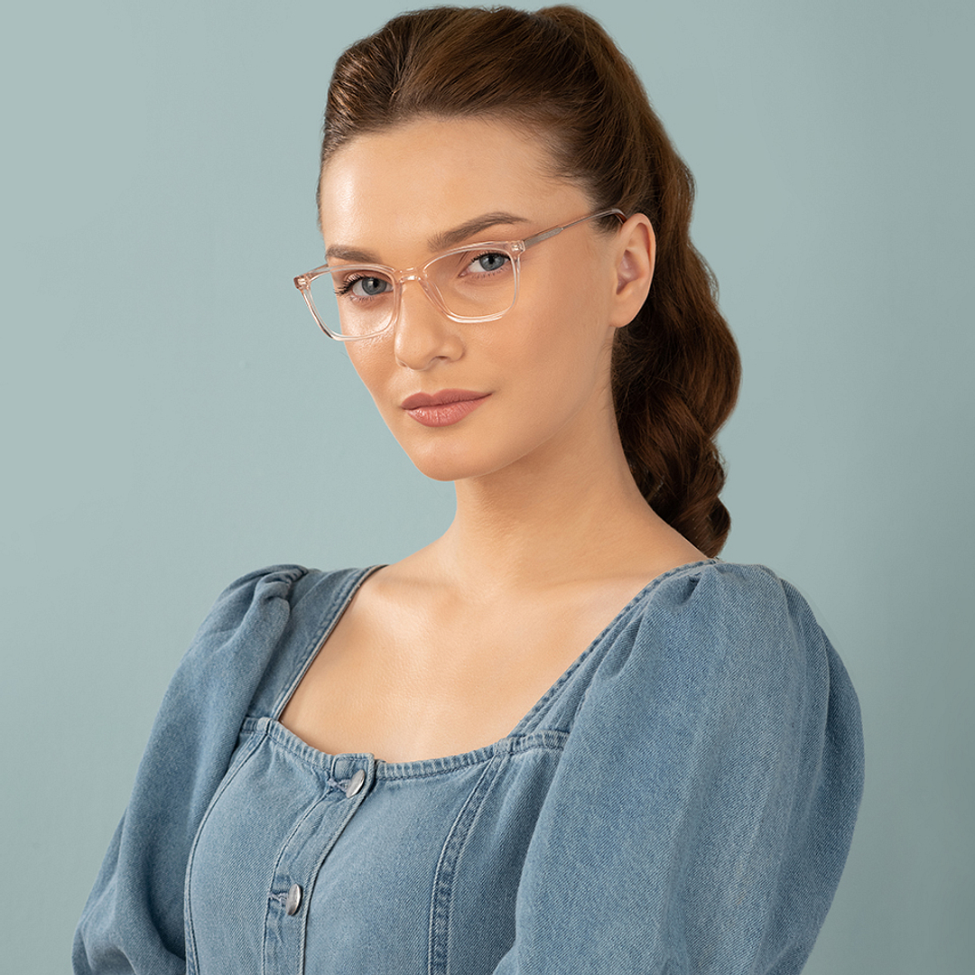 Vincent Chase Online Brown Transparent Full Rim Rectangle right side