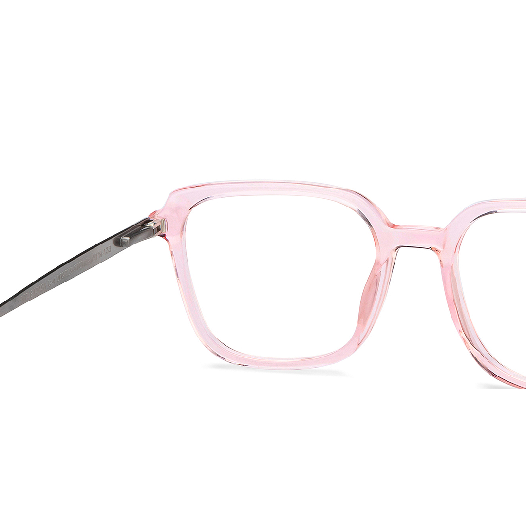 Vincent Chase Pink Transparent Full Rim Square right side