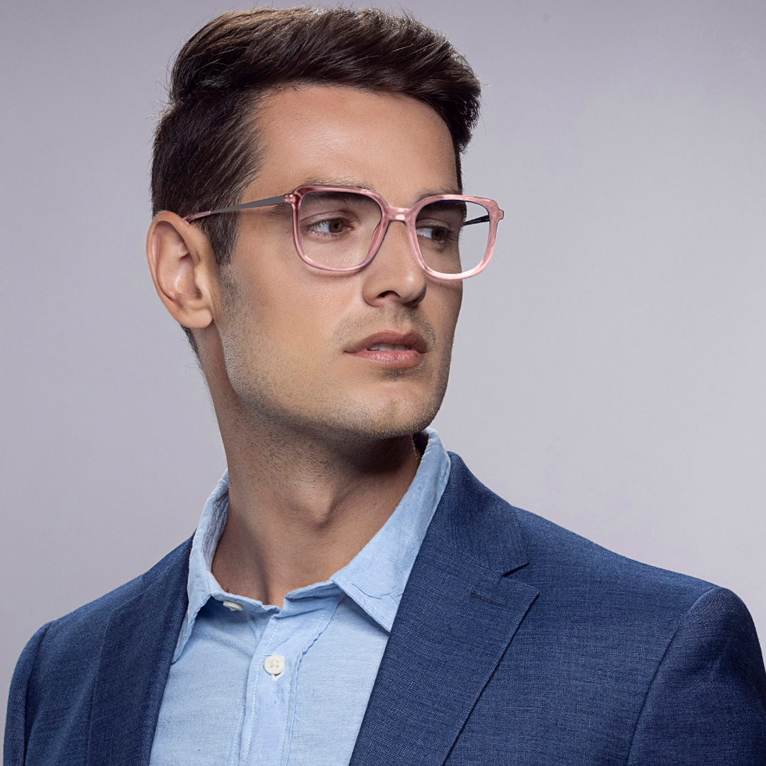 Vincent Chase Online Pink Transparent Full Rim Square right side