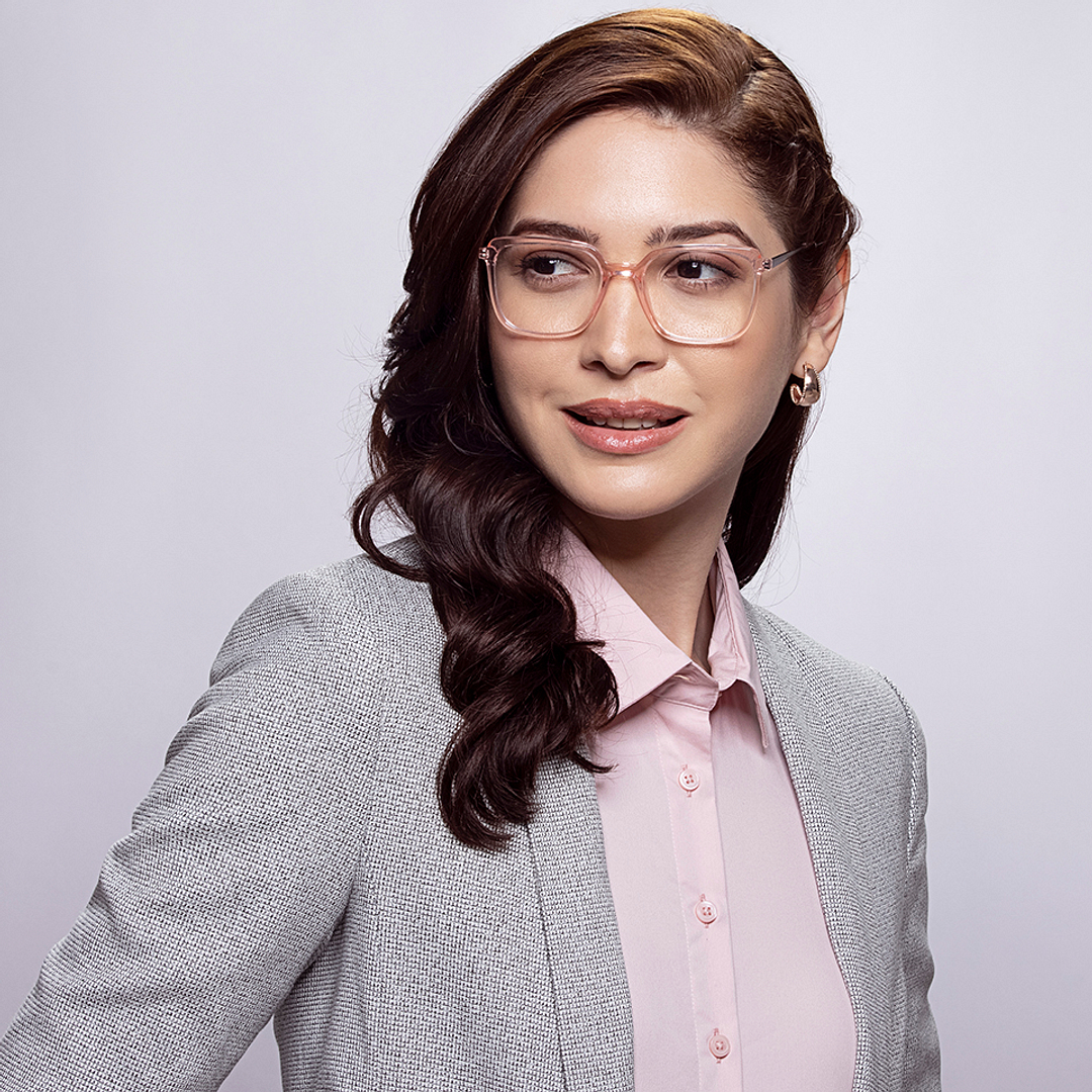 Vincent Chase Online Pink Transparent Full Rim Square left side