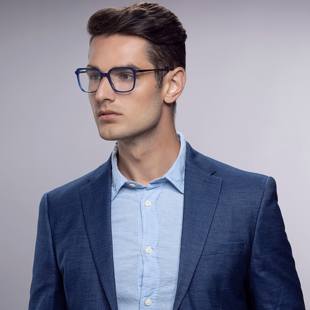Vincent Chase Online Sky Blue Full Rim Geometric left side