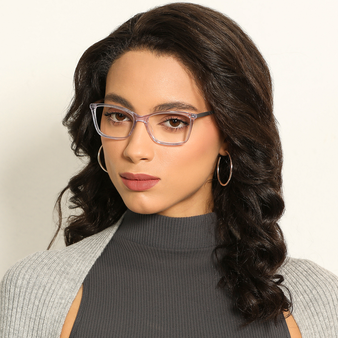 Vincent Chase Online Purple Transparent Full Rim Cat Eye right side