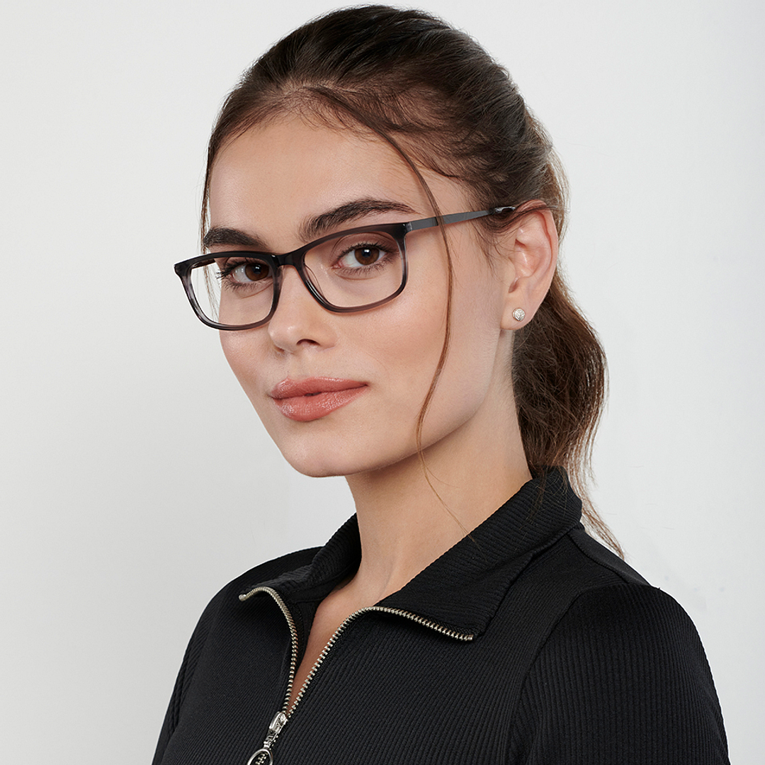 Vincent Chase Online Gray Transparent Full Rim Rectangle left side