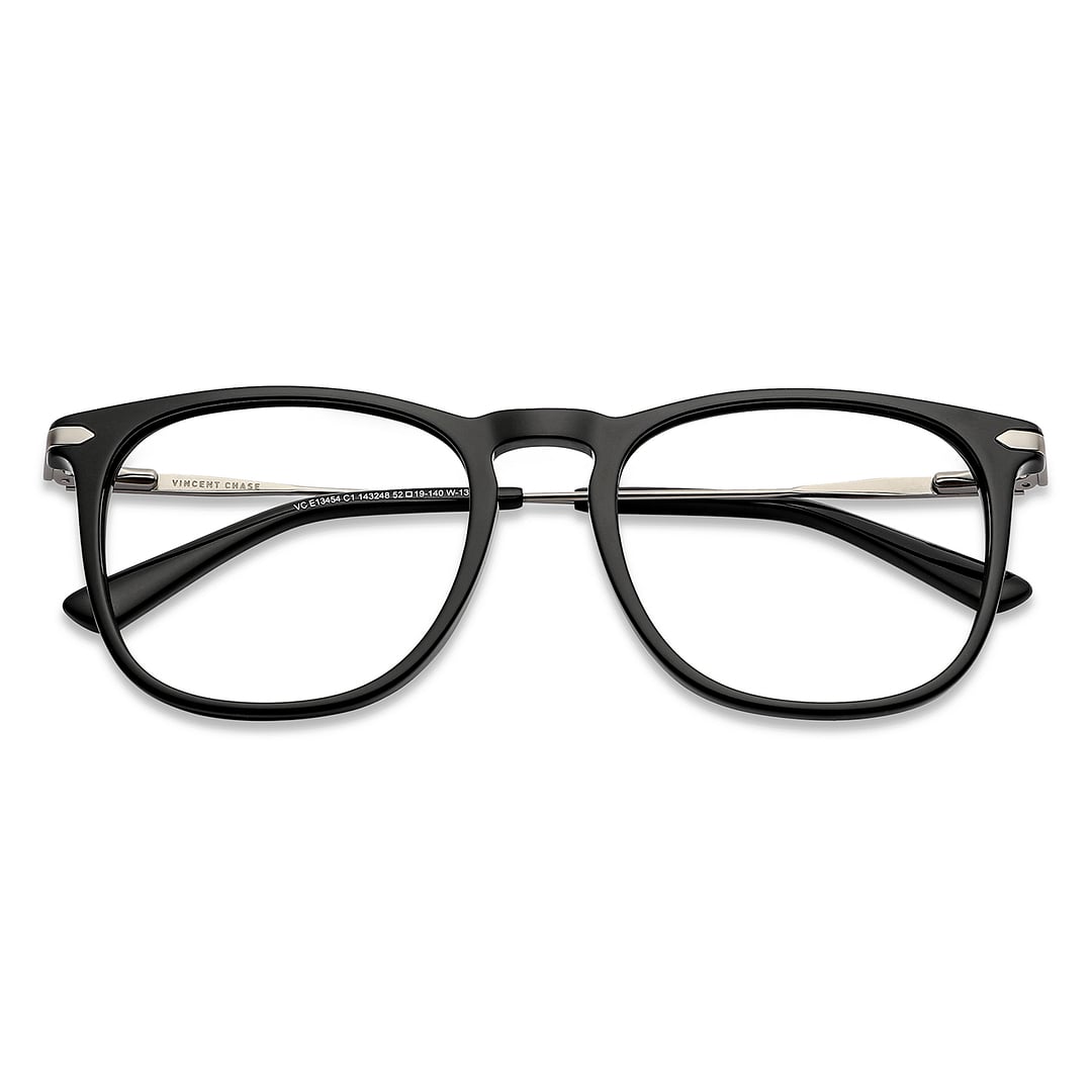Vincent Chase Black Full Rim Square left side