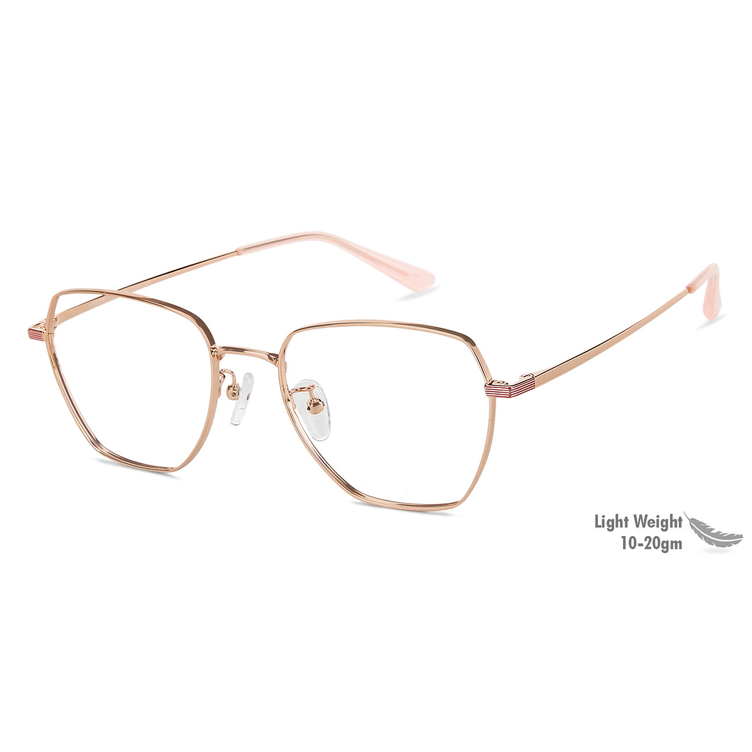 Buy Vincent Chase Rose Gold Stainless Steel Geometric Spectacles