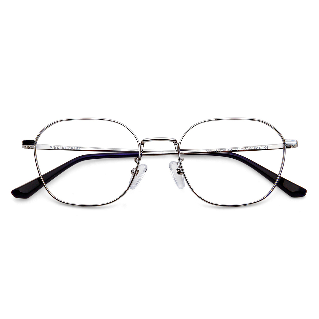 Vincent Chase Online Silver Full Rim Geometric left side