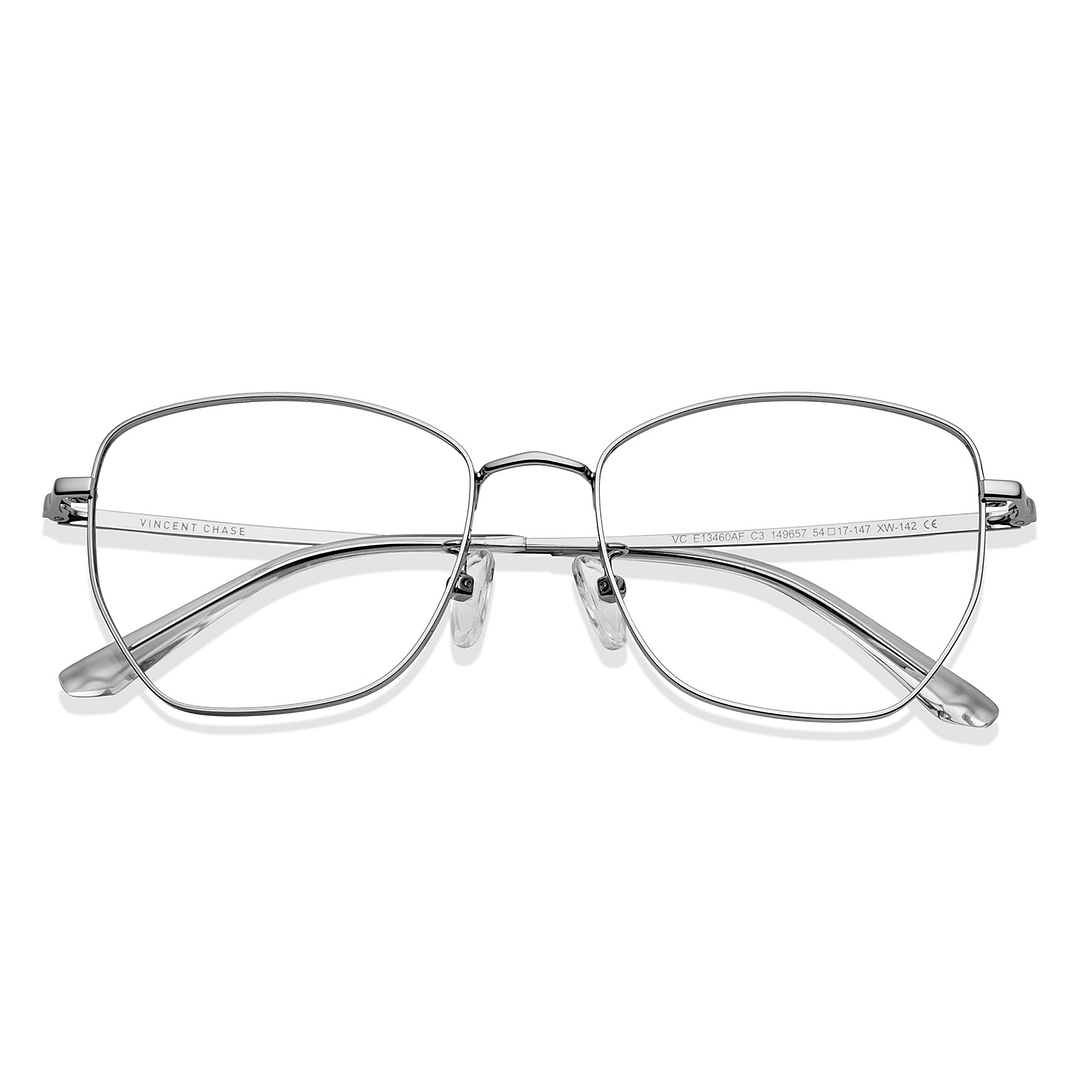 Vincent Chase Online Silver Full Rim Geometric left side