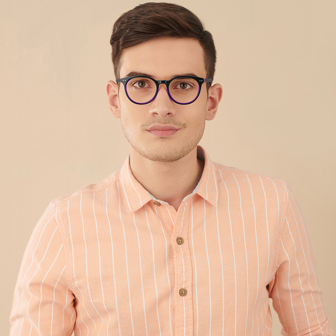 Vincent Chase Online Black Full Rim Round left side