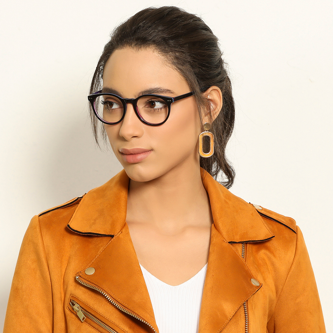 Vincent Chase Online Black Full Rim Round left side