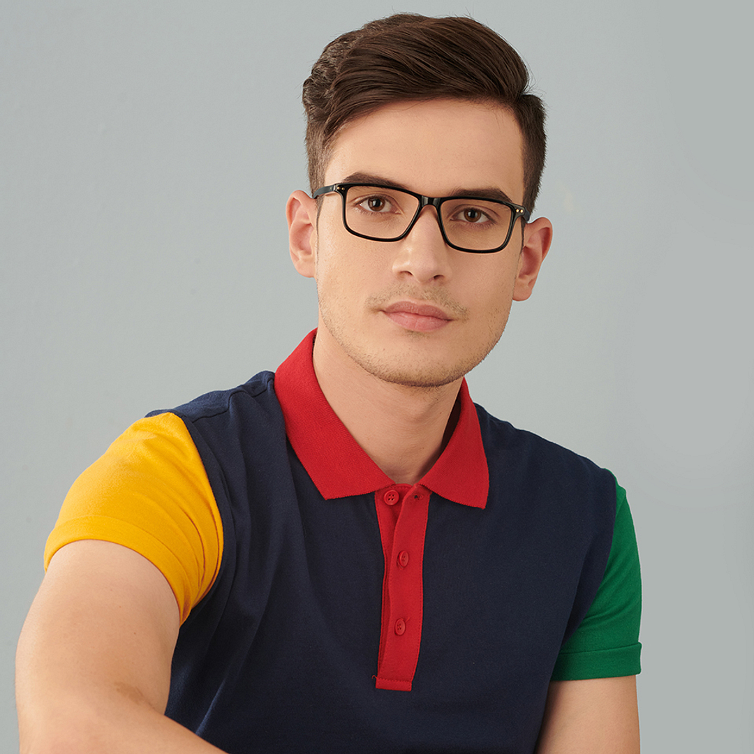 Vincent Chase Online Black Full Rim Rectangle left side