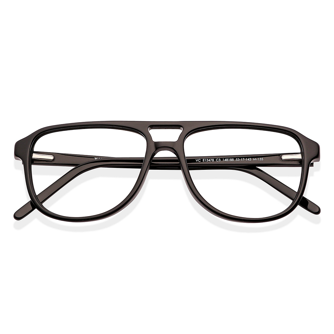 Vincent Chase Online Black Full Rim Aviator left side