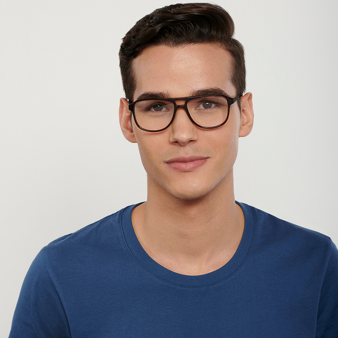 Vincent Chase Online Light Brown Full Rim Aviator left side