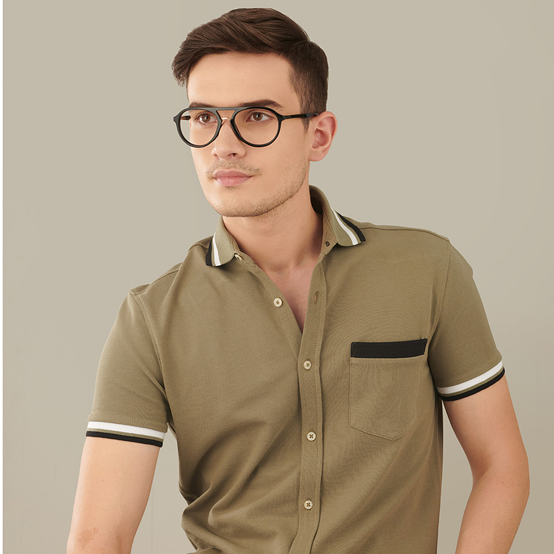 Vincent Chase Online Black Full Rim Aviator right side