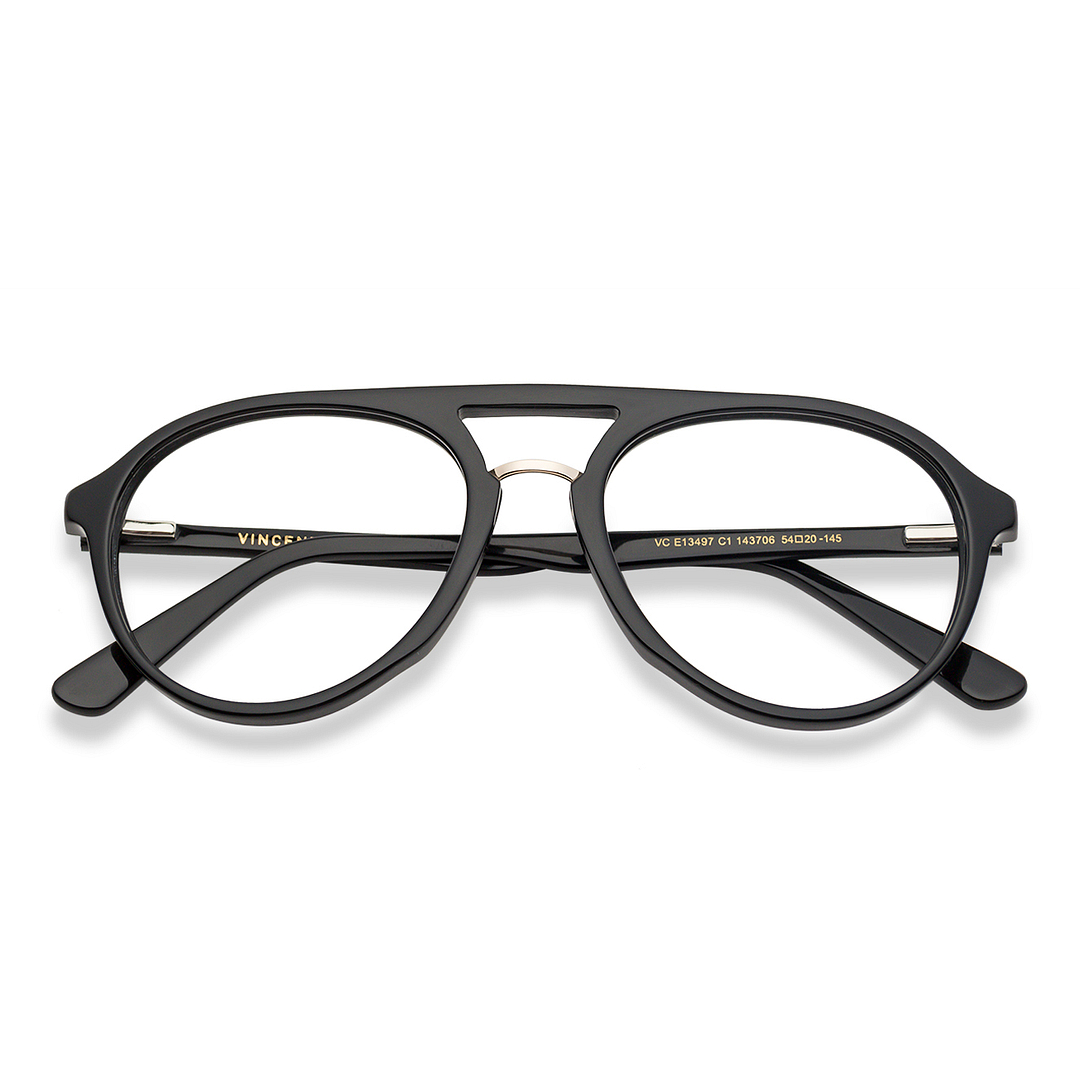 Vincent Chase Online Black Full Rim Aviator left side