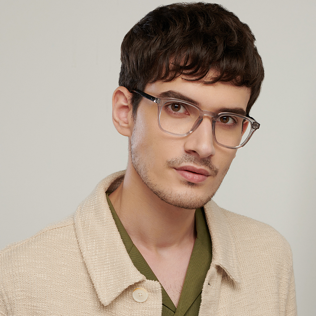 Vincent Chase Online Gray Transparent Full Rim Square left side