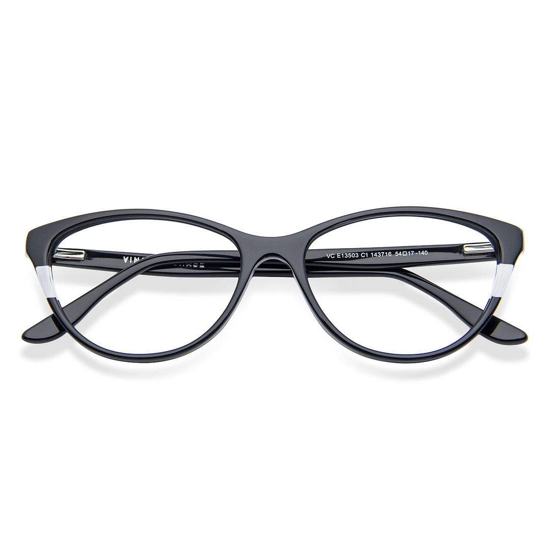 Vincent Chase Online Black Full Rim Cat Eye left side