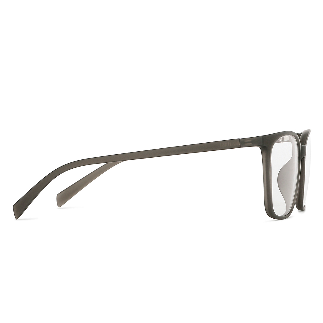 Lenskart BLU Screen Glasses Blue Block Zero Power Screen Glasses : Matte Grey Full Rim Square Lenskart Blu LB E13526-C3 left side