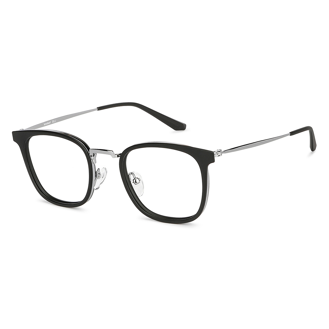 Lenskart BLU Screen Glasses Blue Block Zero Power Screen Glasses : Gunmetal Matte Black Full Rim Square Lenskart BLU LB E13529-C1 right side