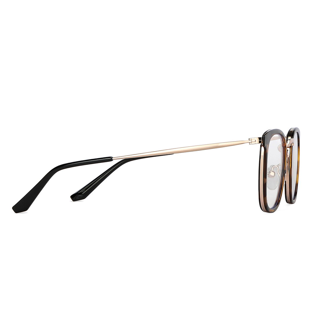 Lenskart BLU Screen Glasses Blue Block Zero Power Screen Glasses : Gold Tortoise Gold Black Full Rim Square Lenskart BLU LB E13529-C3 left side