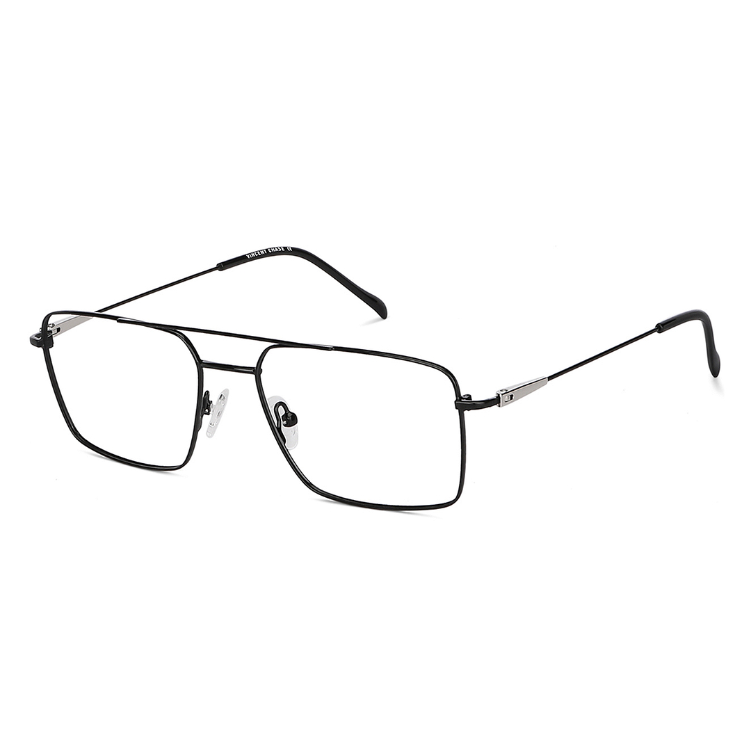 Vincent Chase Black Full Rim Square left side