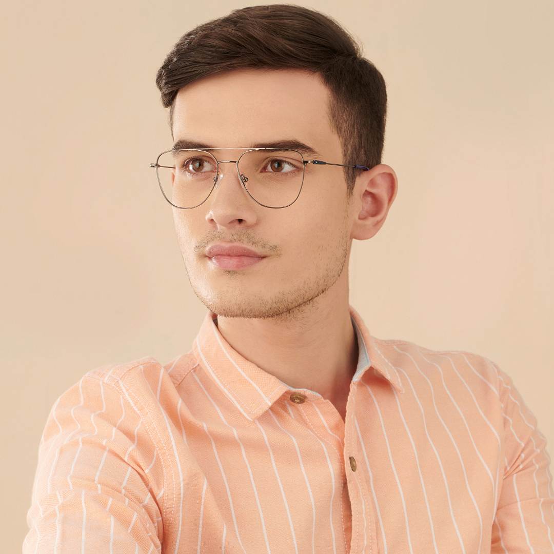 Vincent Chase Online Mid Gunmetal Full Rim Aviator left side