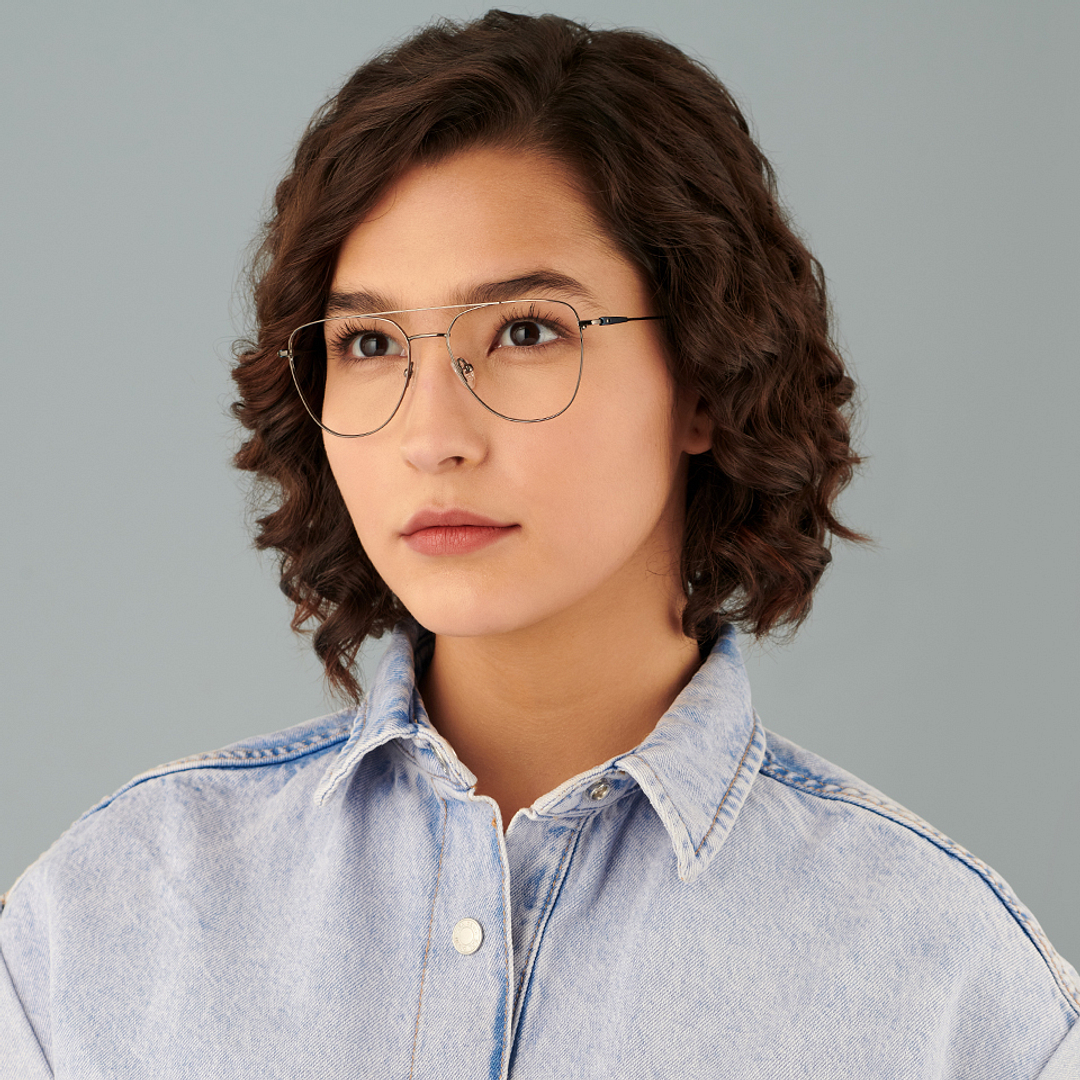 Vincent Chase Online Mid Gunmetal Full Rim Aviator left side