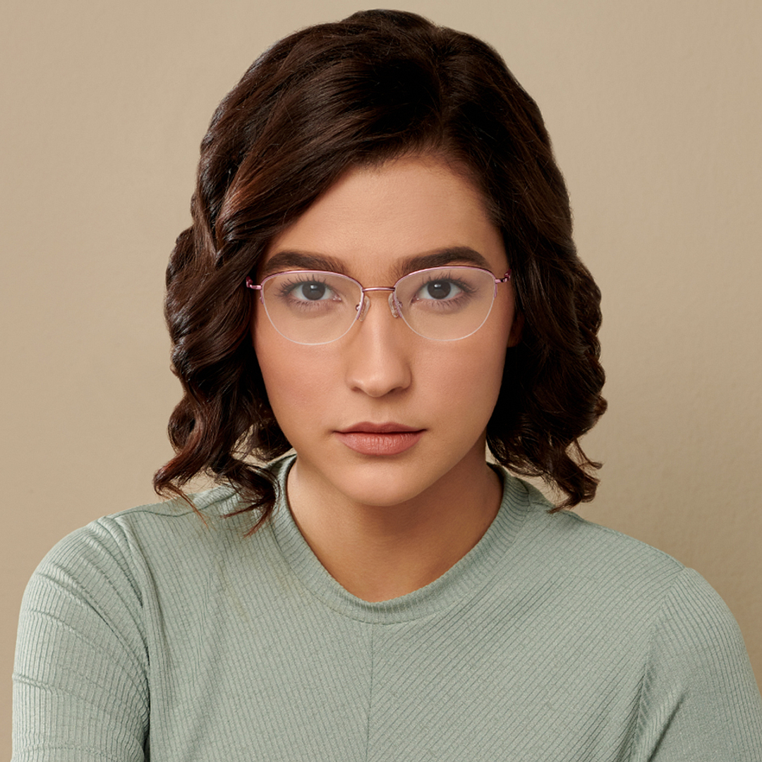 Vincent Chase Online Purple Half Rim Cat Eye right side