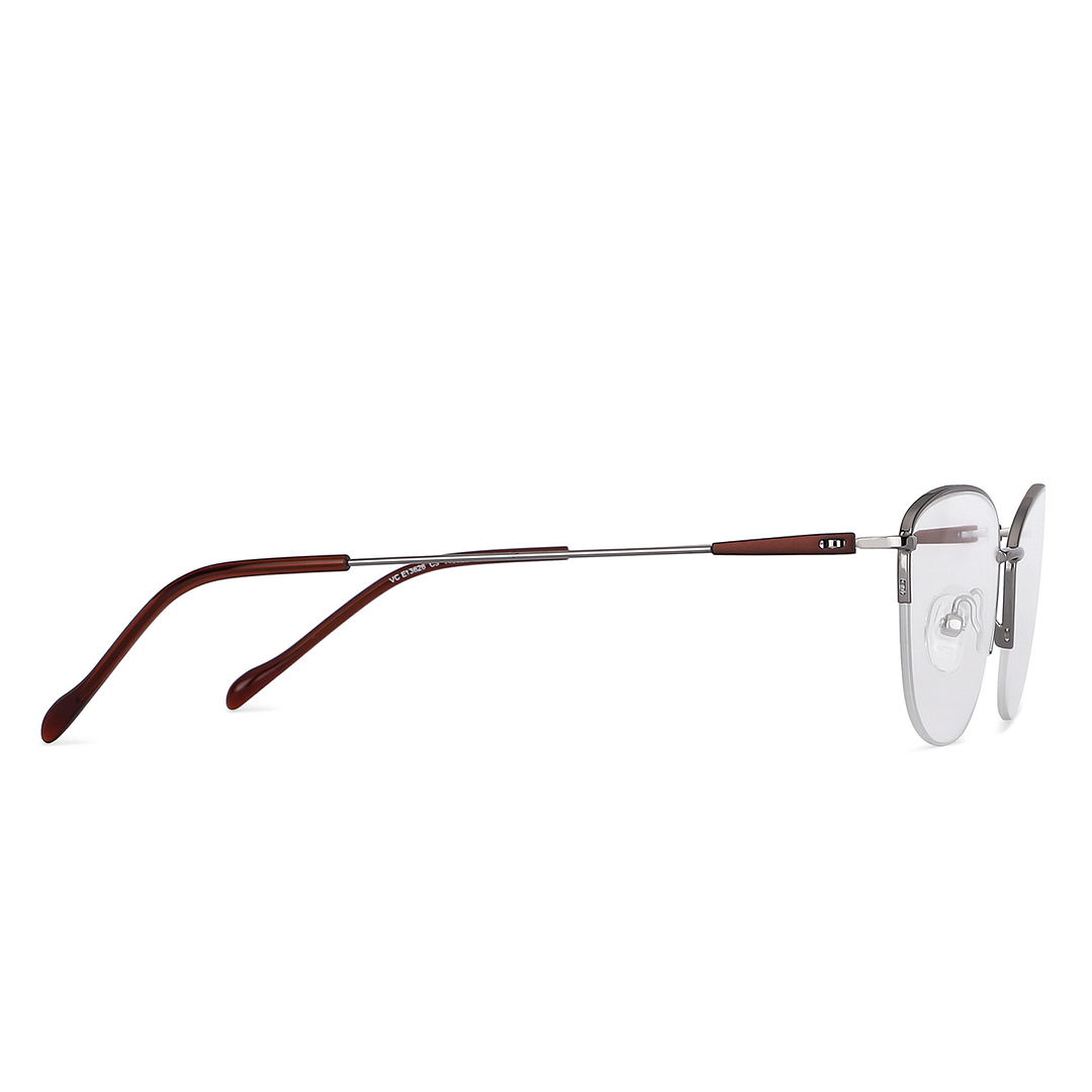 Vincent Chase Online Silver Half Rim Cat Eye left side