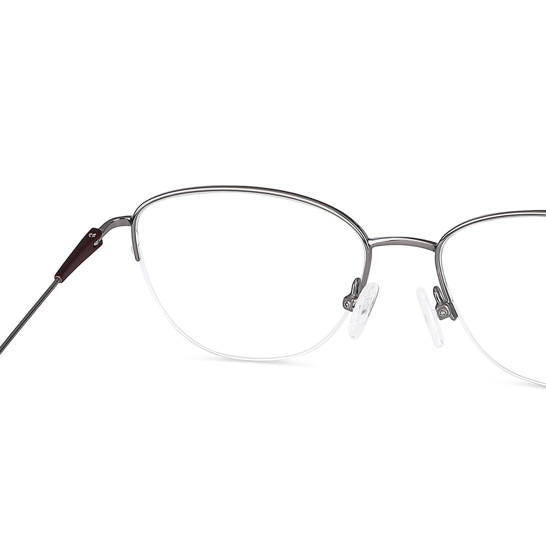 Vincent Chase Online Silver Half Rim Cat Eye right side