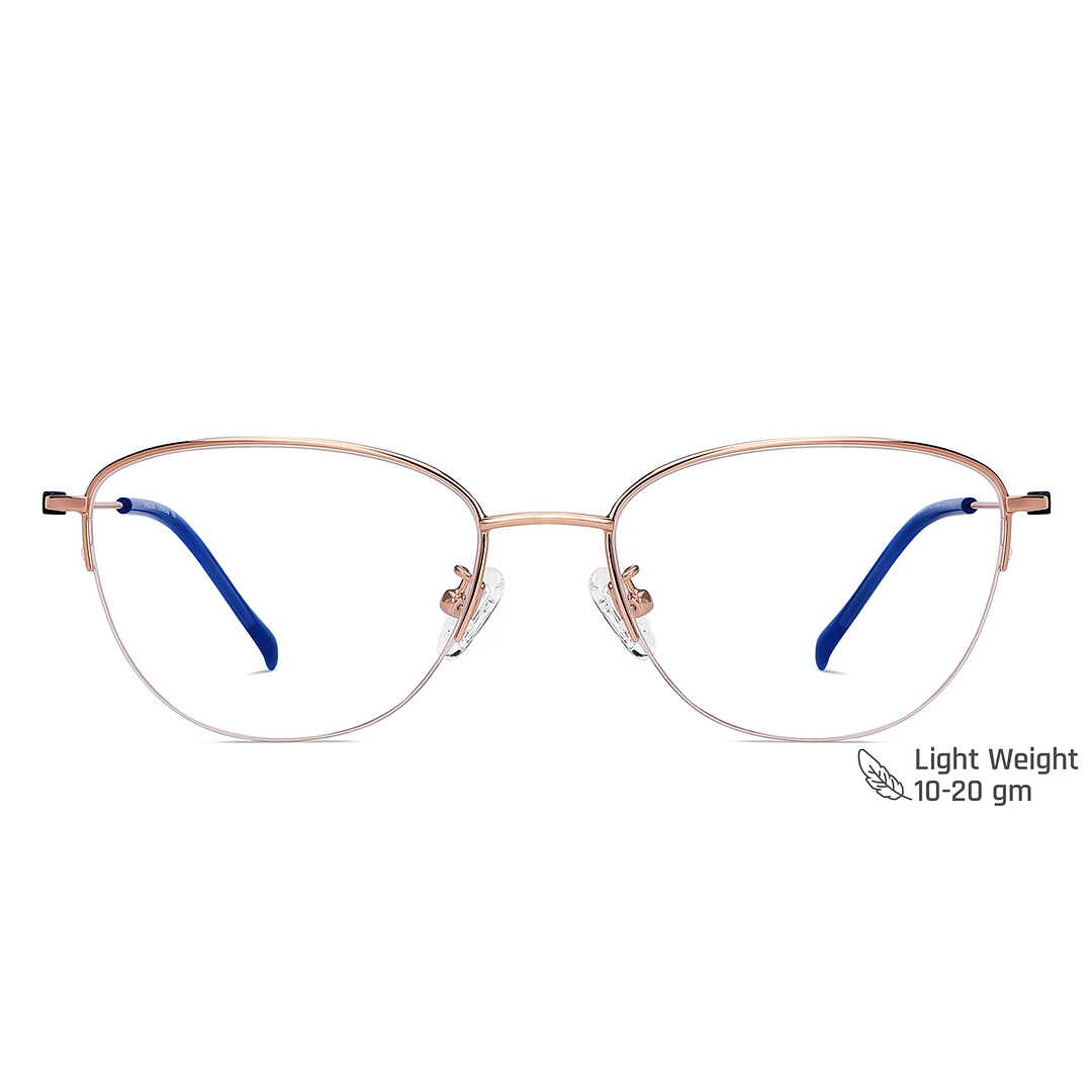 Vincent Chase Online Gold Half Rim Cat Eye right side