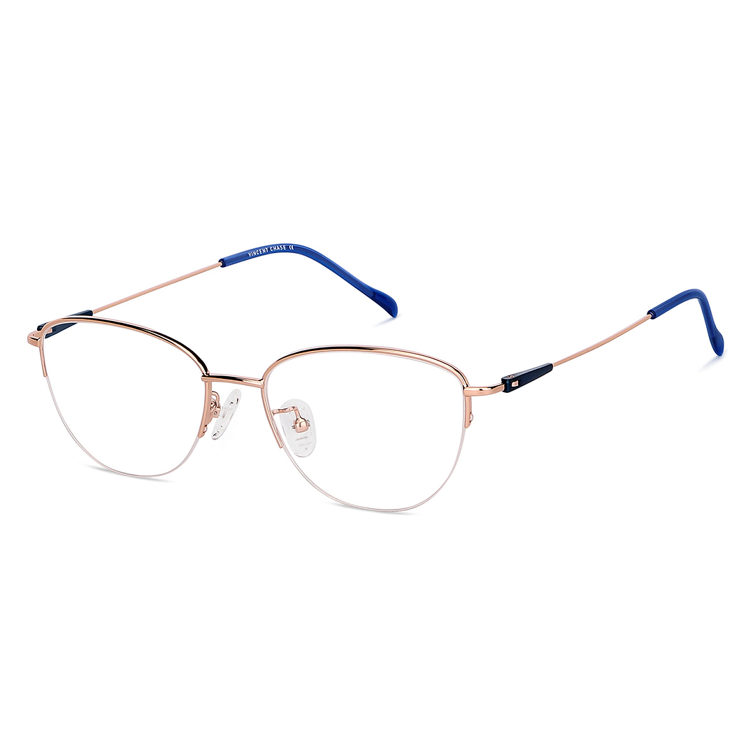 Vincent Chase Online Gold Half Rim Cat Eye right side