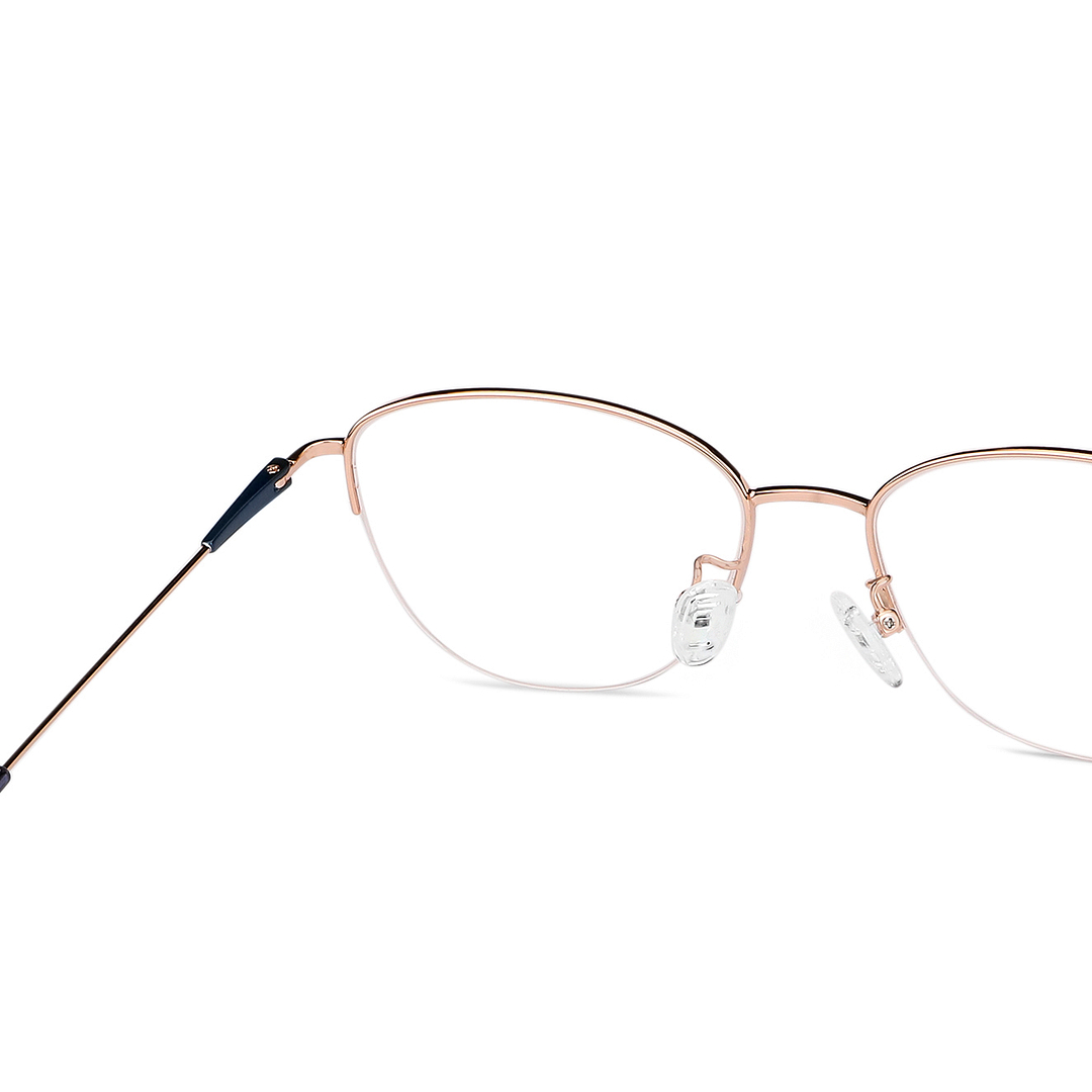 Vincent Chase Online Gold Half Rim Cat Eye right side