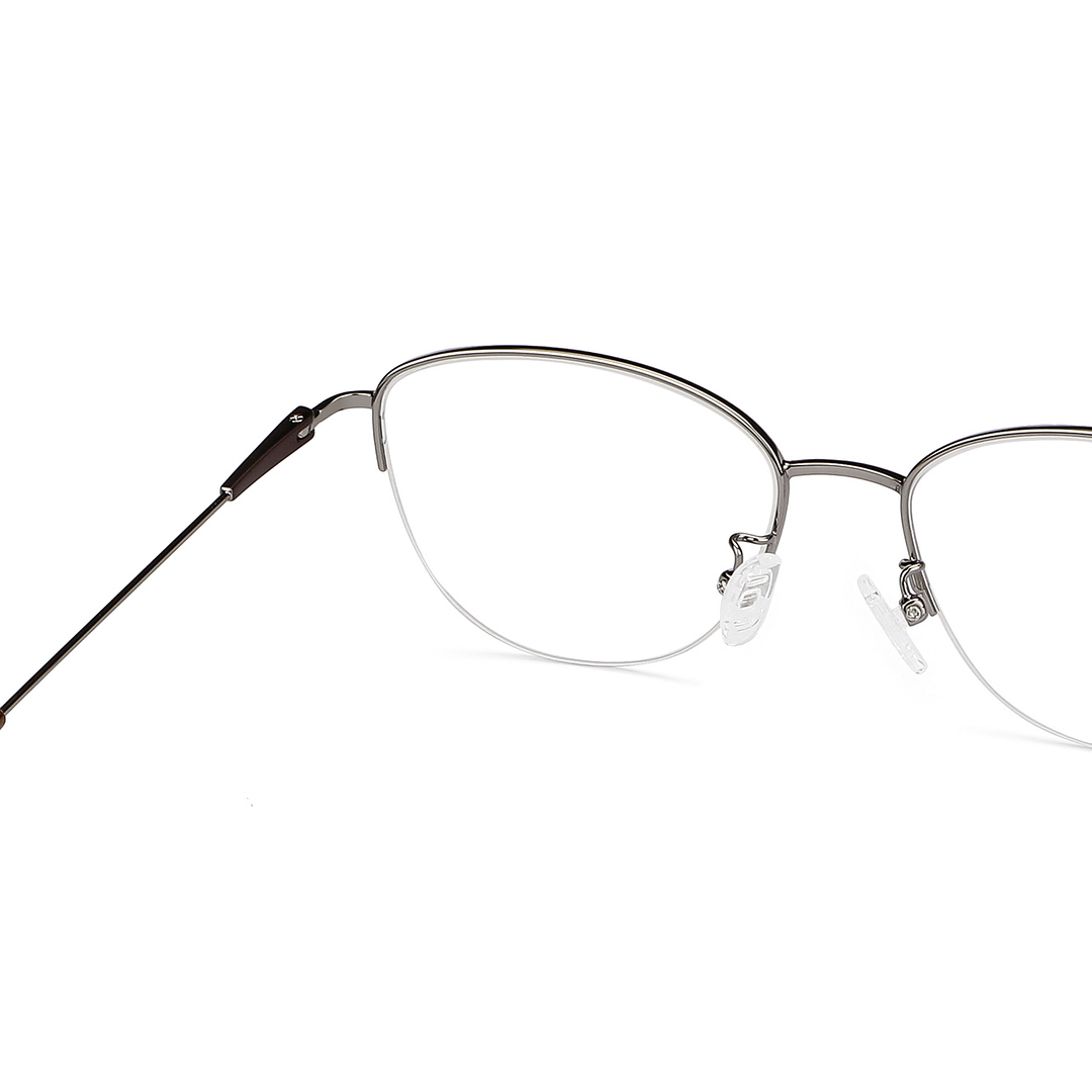 Vincent Chase Online Mid Gunmetal Half Rim Cat Eye right side