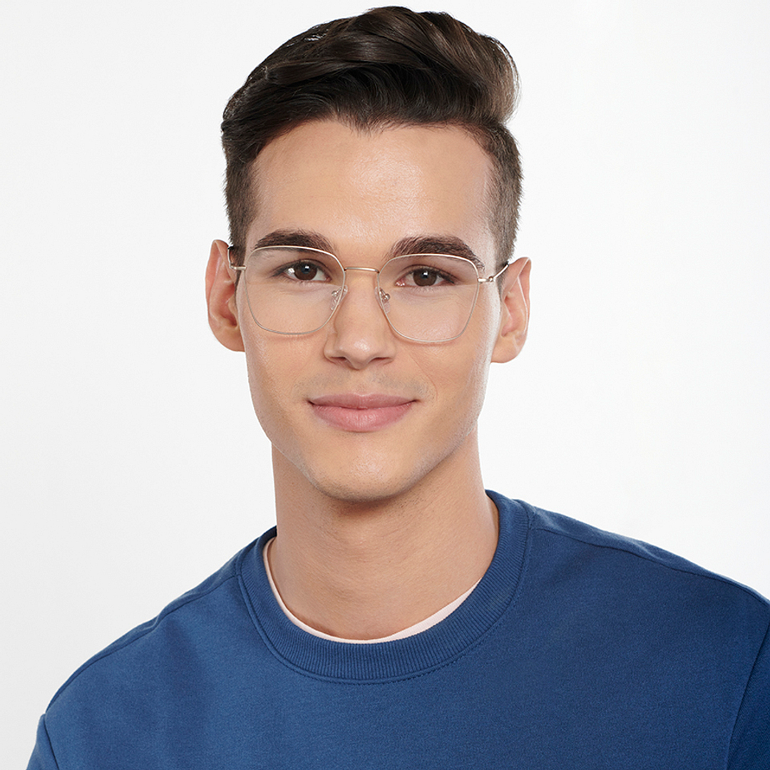 Vincent Chase Online Gold Full Rim Geometric left side