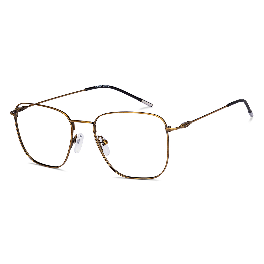 Buy Gold Black Full Rim Square Vincent Chase SLEEK STEEL VC E13628